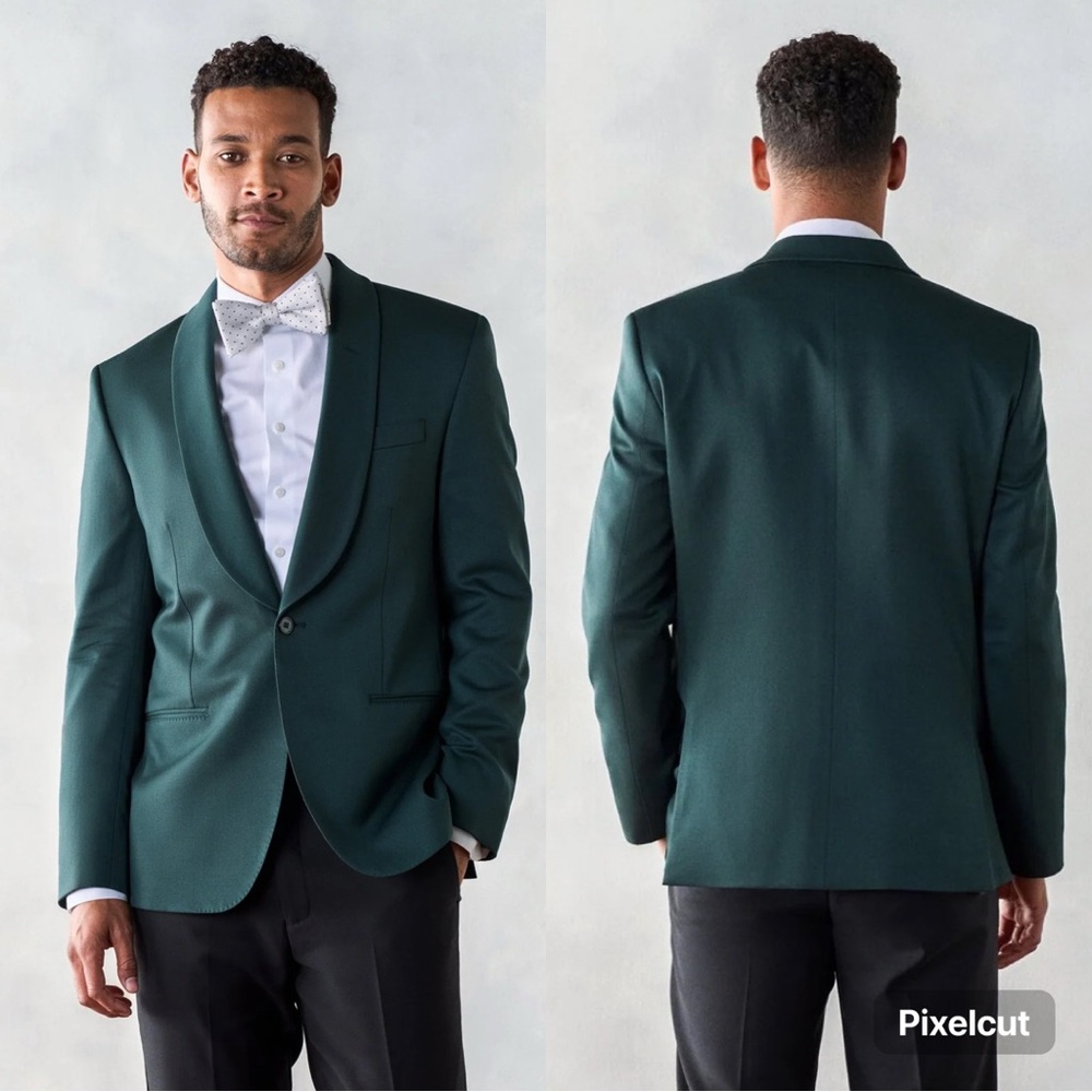 NWT‎ The BLK TUX Emerald Shawl Jacket Tuxedo Wool Men’s Size 36S (Small)